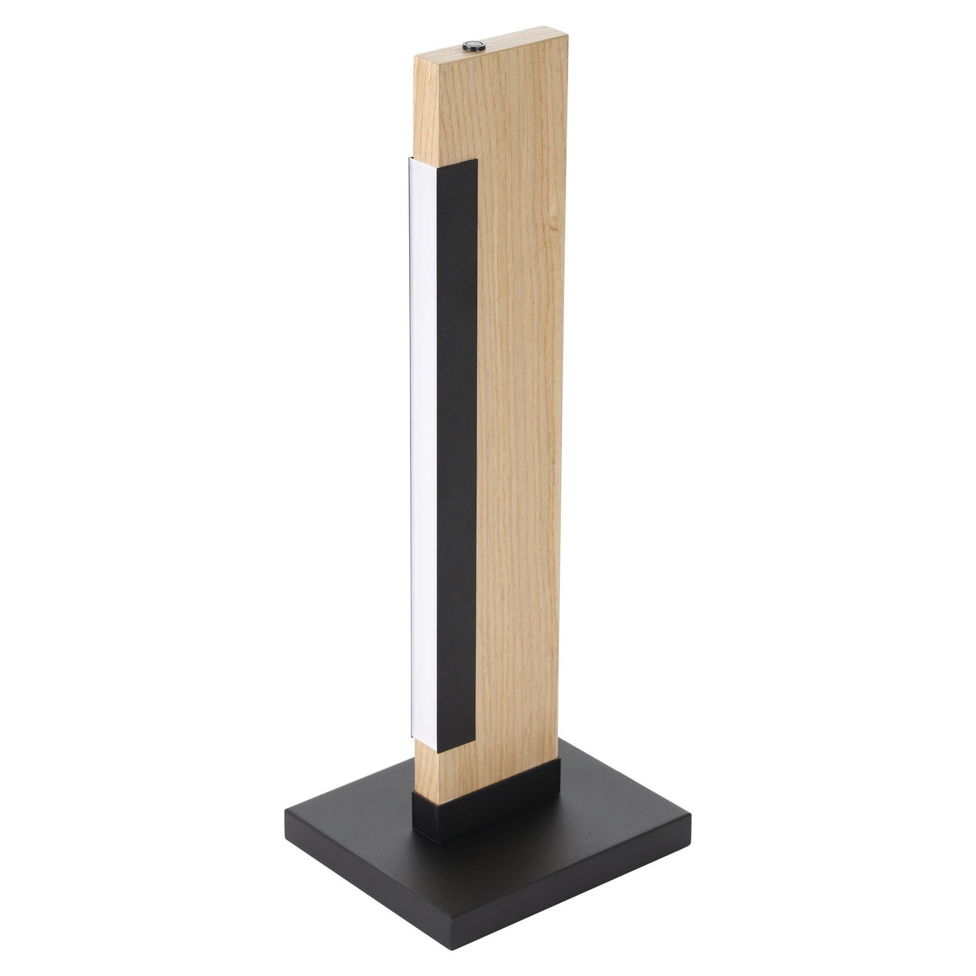 LED Black with Wood Table Lamp - LV LIGHTING