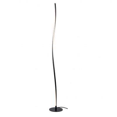 Twisted Matte Black Frame with Acrylic Diffuser Floor Lamp