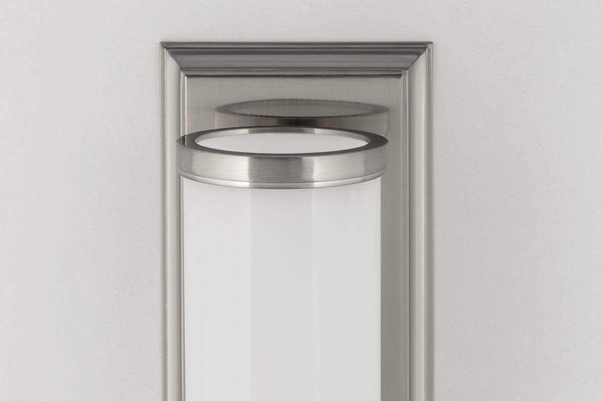 Steel with Cylindrical Opal Glossy Glass Shade Wall Sconce - LV LIGHTING