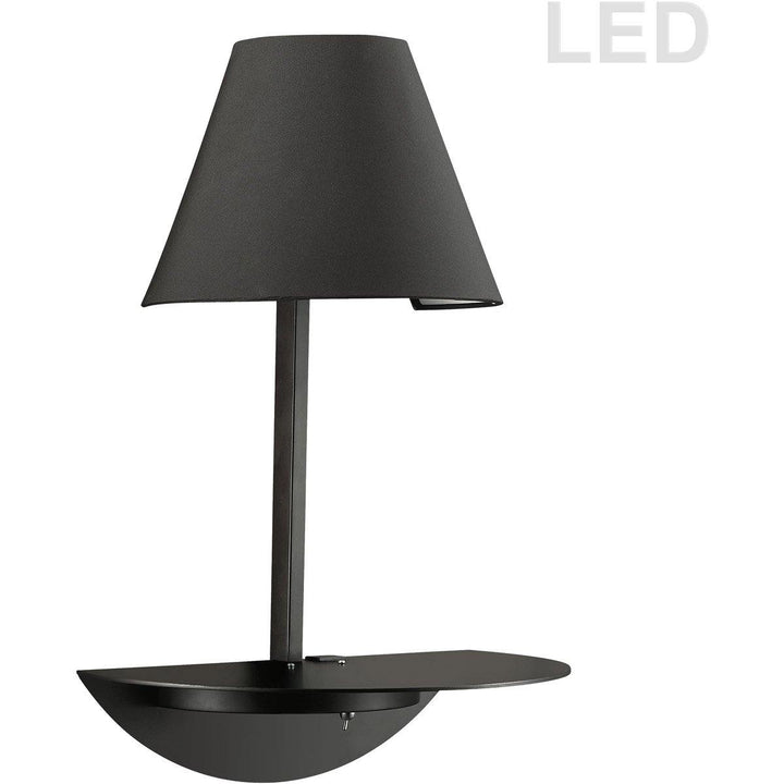 Steel with Fabric Shade Shelve Wall Sconce - LV LIGHTING
