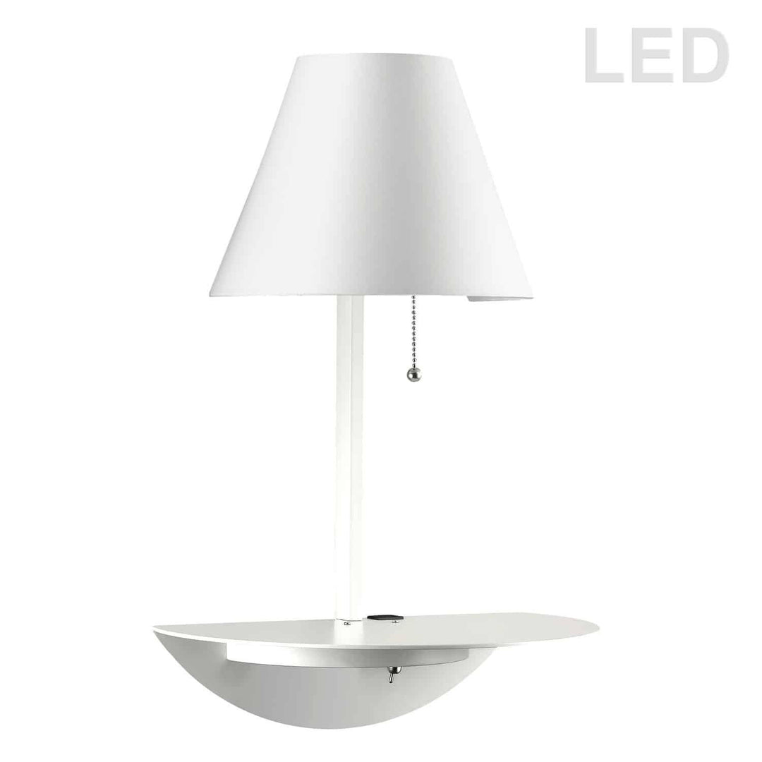Steel with Fabric Shade Shelve Wall Sconce - LV LIGHTING