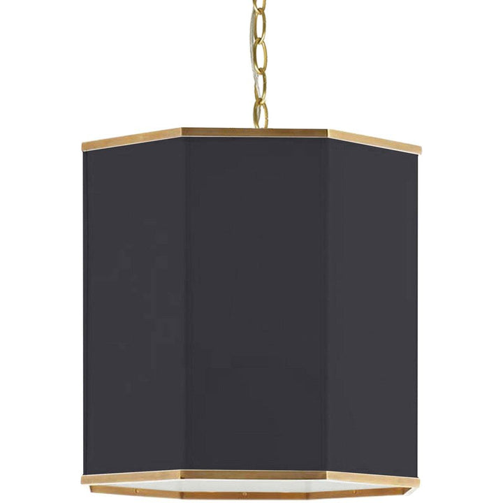 Steel with Hexagon Fabric Shade Pendant - LV LIGHTING
