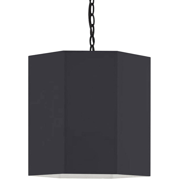 Steel with Hexagon Fabric Shade Pendant - LV LIGHTING