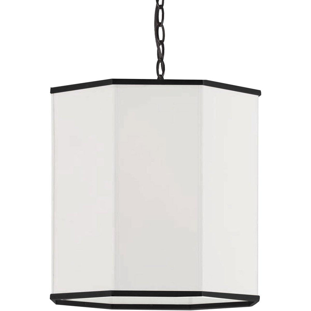 Steel with Hexagon Fabric Shade Pendant - LV LIGHTING