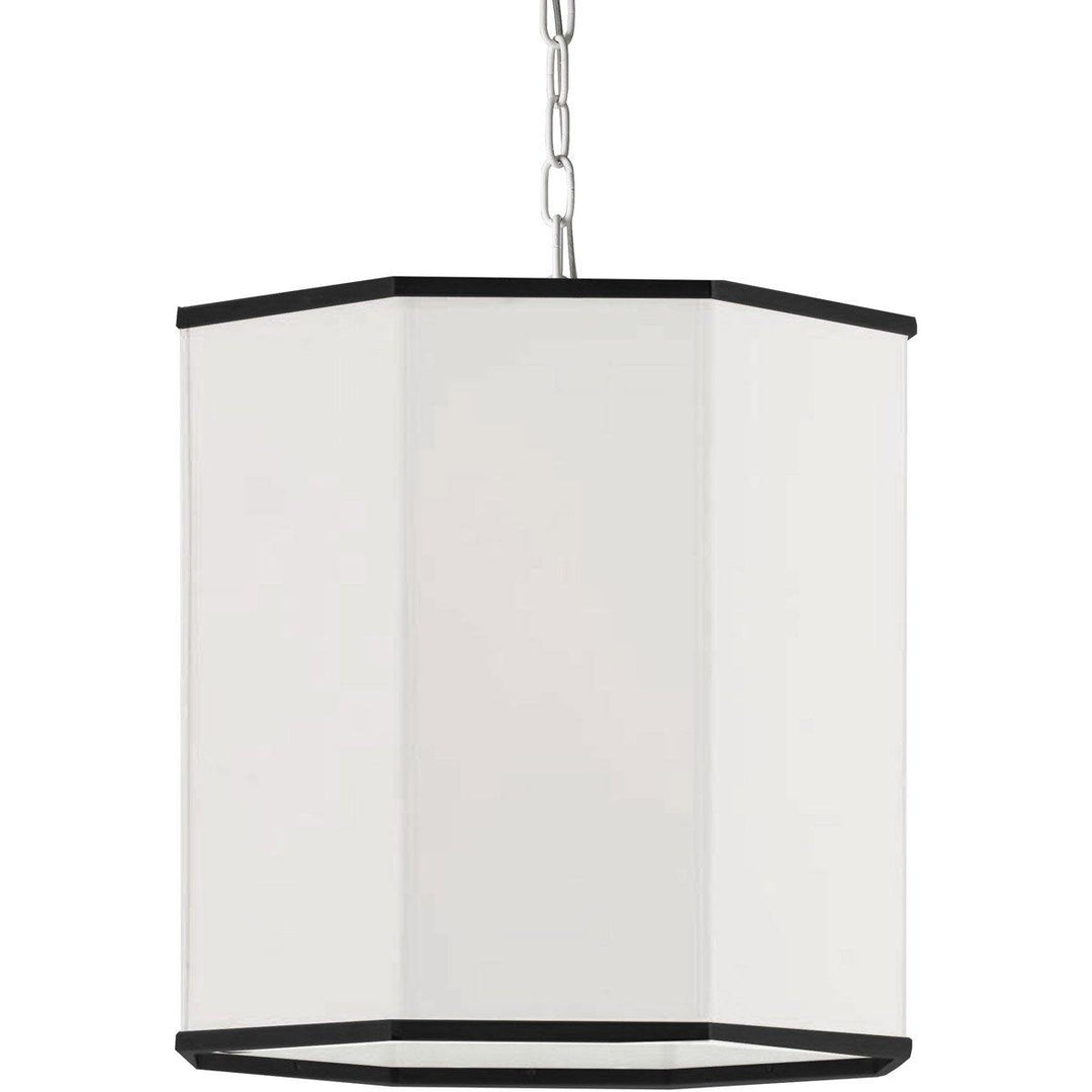 Steel with Hexagon Fabric Shade Pendant - LV LIGHTING