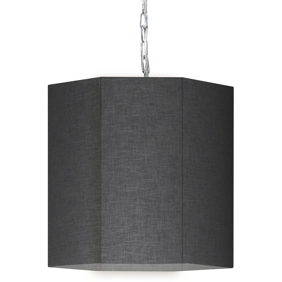 Steel with Hexagon Fabric Shade Pendant - LV LIGHTING