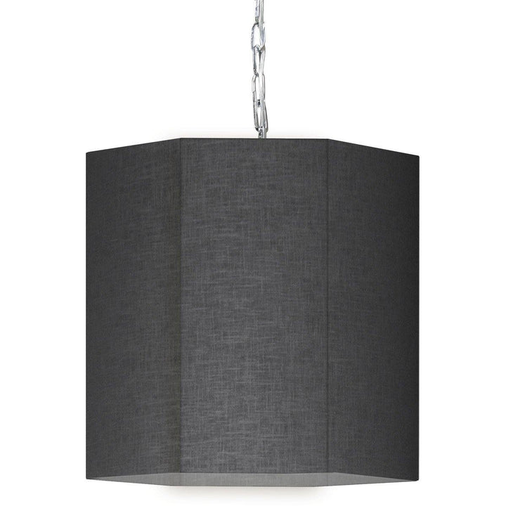 Steel with Hexagon Fabric Shade Pendant - LV LIGHTING