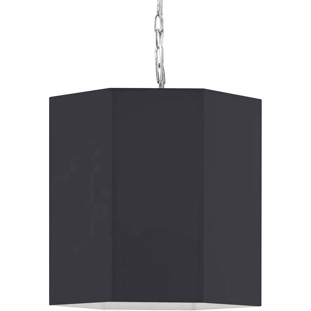 Steel with Hexagon Fabric Shade Pendant - LV LIGHTING