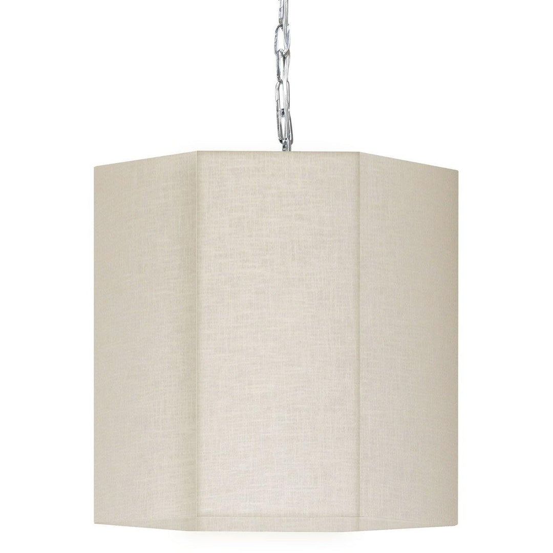 Steel with Hexagon Fabric Shade Pendant - LV LIGHTING