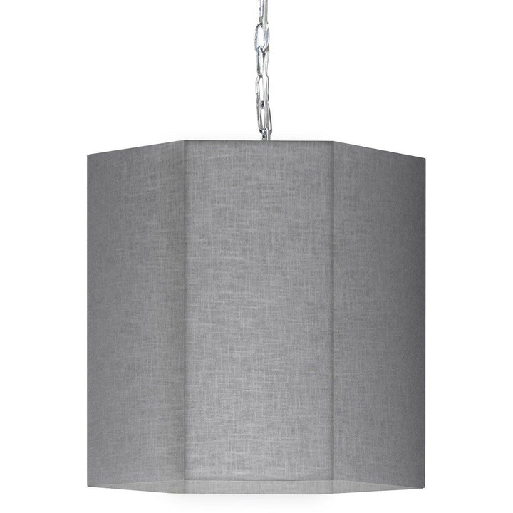 Steel with Hexagon Fabric Shade Pendant - LV LIGHTING