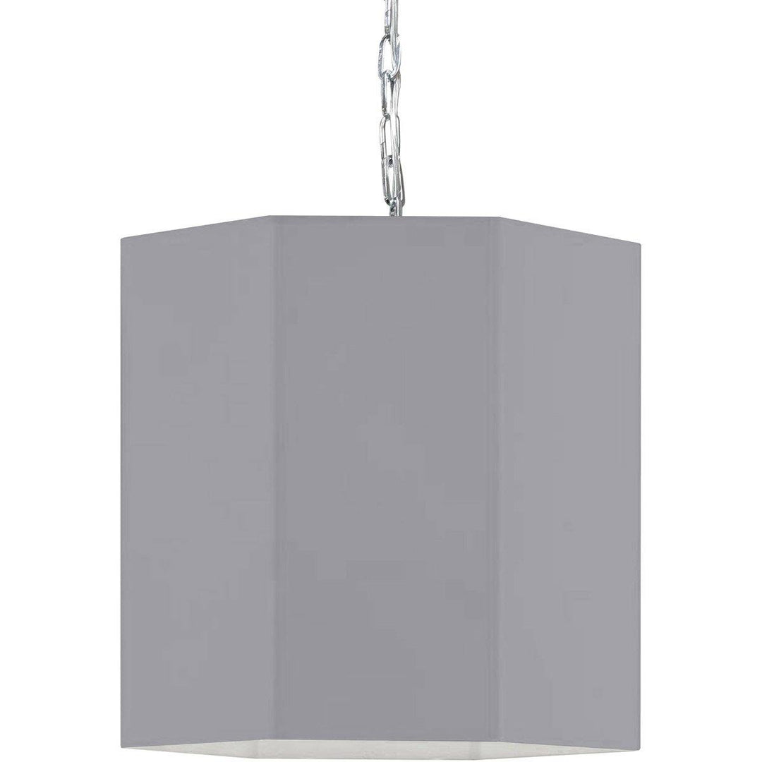 Steel with Hexagon Fabric Shade Pendant - LV LIGHTING