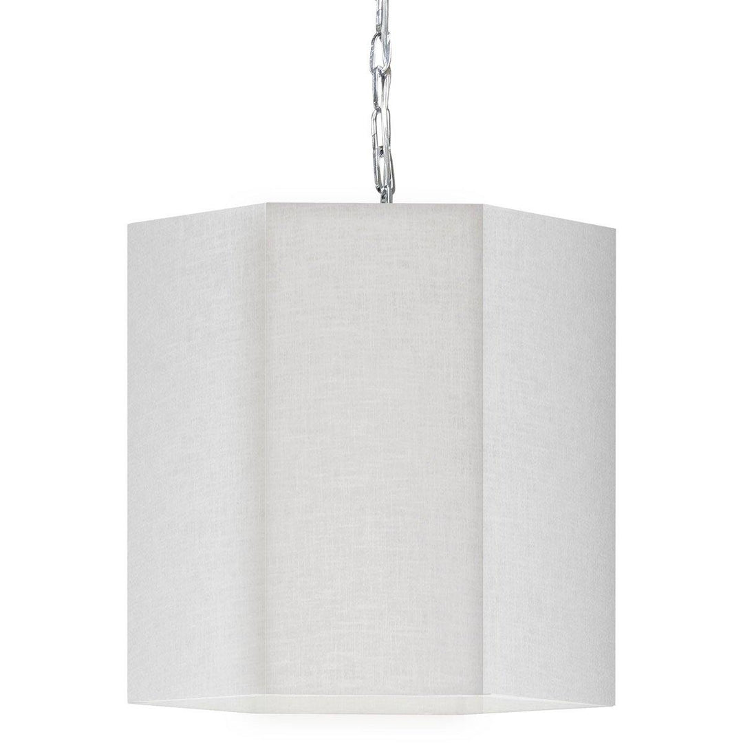 Steel with Hexagon Fabric Shade Pendant - LV LIGHTING