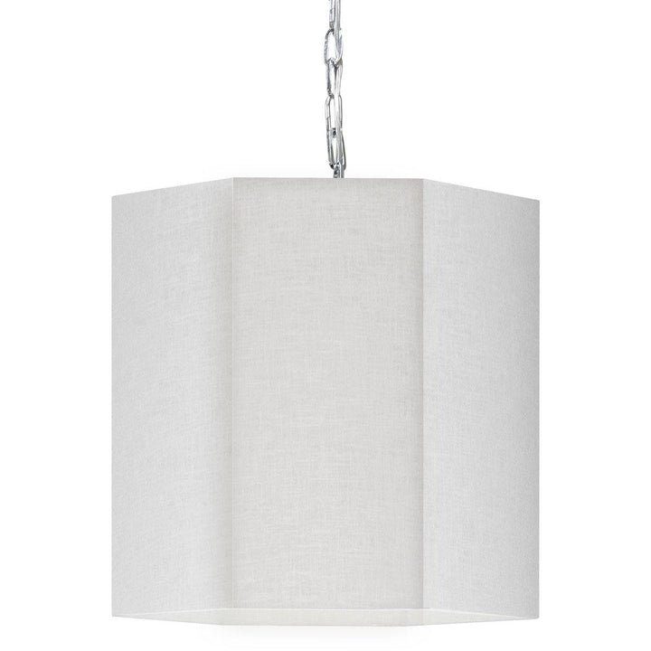 Steel with Hexagon Fabric Shade Pendant - LV LIGHTING