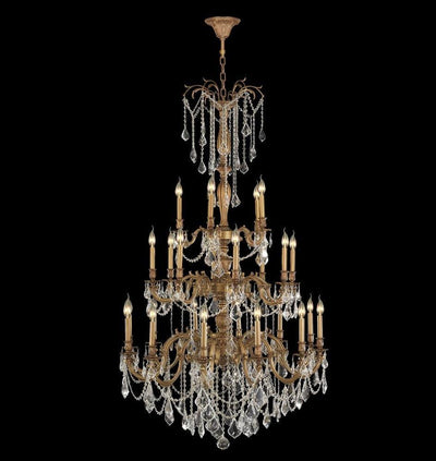 Oiled Bronze with Crystal Chandelier - LV LIGHTING