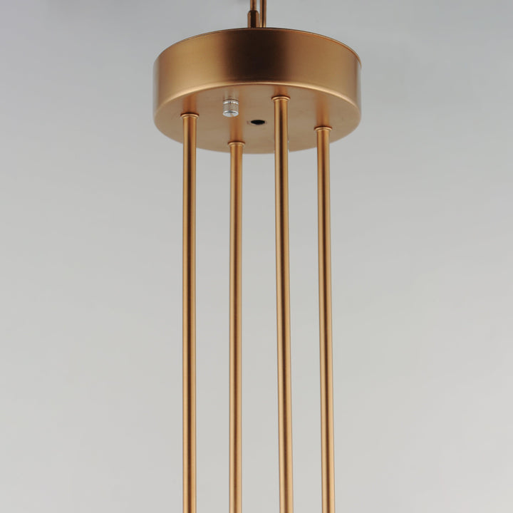 LED Aluminum Frame with Clear Glass Tube Chandelier - LV LIGHTING