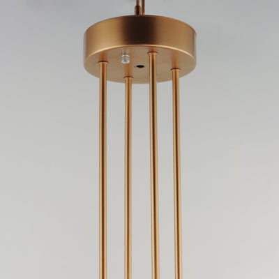 LED Aluminum Frame with Clear Glass Tube Chandelier - LV LIGHTING