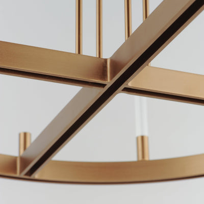 LED Aluminum Frame with Clear Glass Tube Chandelier - LV LIGHTING