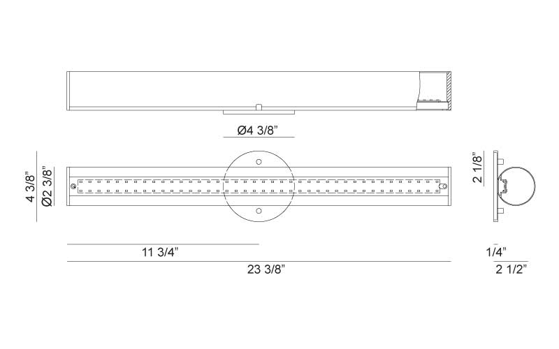 LED Steel Frame with Frosted Acrylic Diffuser Vanity Light