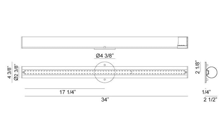 LED Steel Frame with Frosted Acrylic Diffuser Vanity Light
