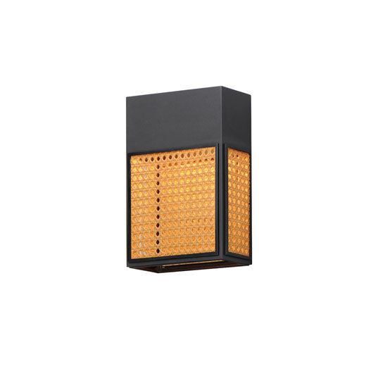 Lattice LED Outdoor Sconce in Natural Rattan by Maxim Lighting