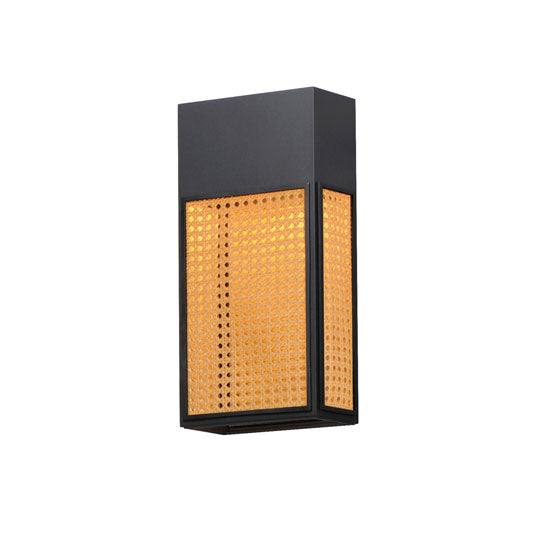 Lattice LED Outdoor Sconce in Natural Rattan by Maxim Lighting