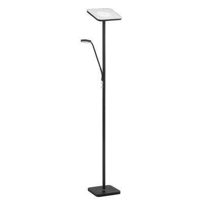 LED Black Torchiere with Reading Lamp Floor Lamp - LV LIGHTING