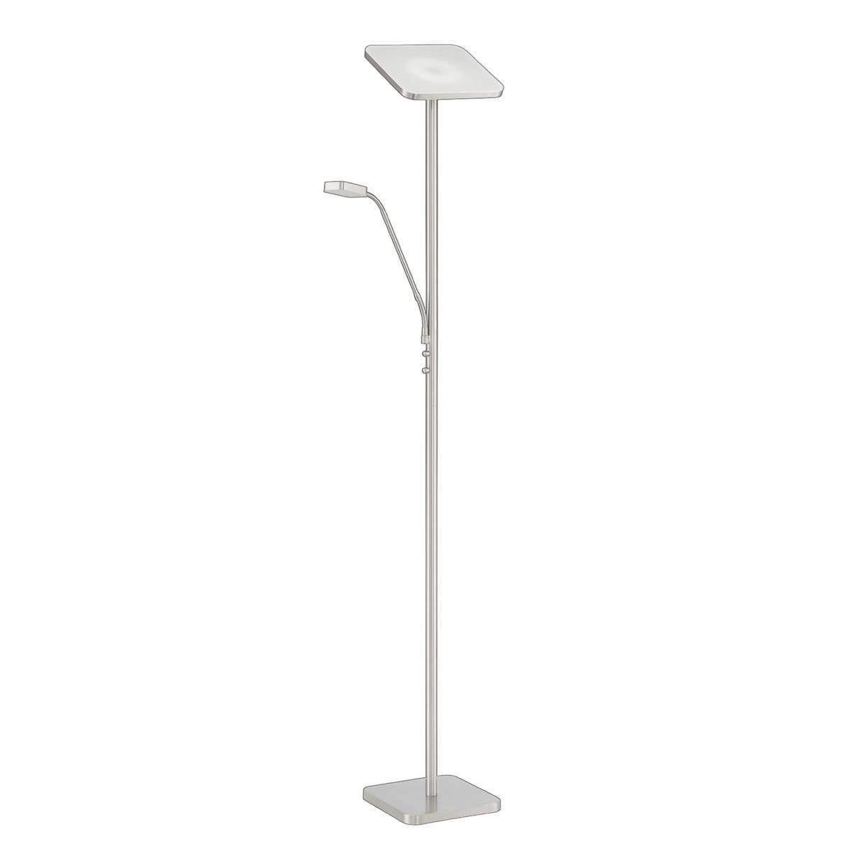 LED Black Torchiere with Reading Lamp Floor Lamp - LV LIGHTING