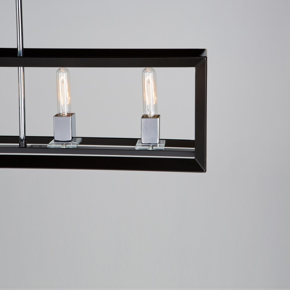 Steel Rectangular Open Air Frame Linear Pendant