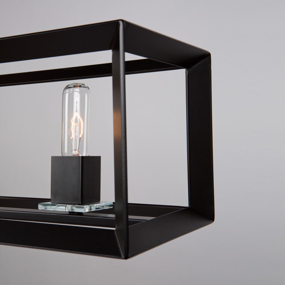 Steel Rectangular Open Air Frame Linear Pendant