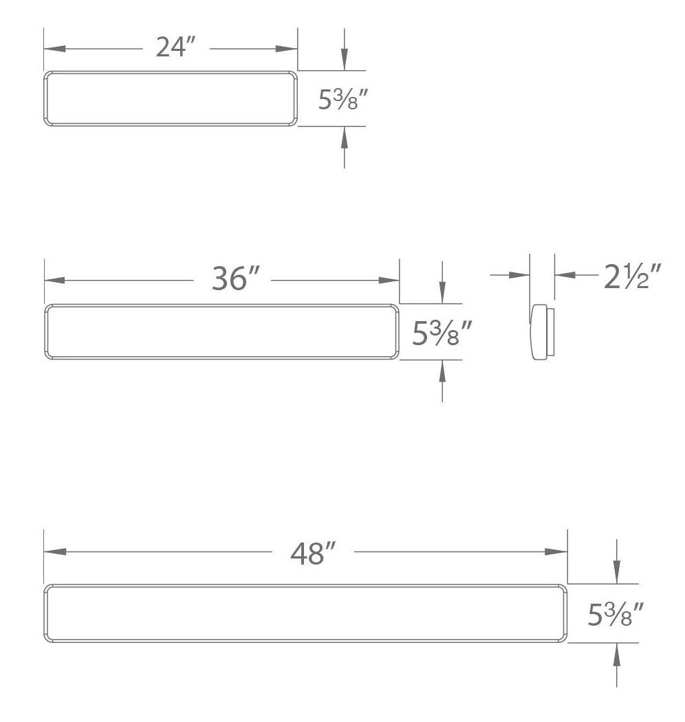 LED Aluminum Frame with White Acrylic Diffuser Color Temp Changeable Vanity Light - LV LIGHTING