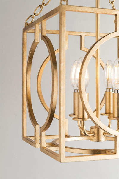 Steel Cube Open Air Frame Chandelier - LV LIGHTING