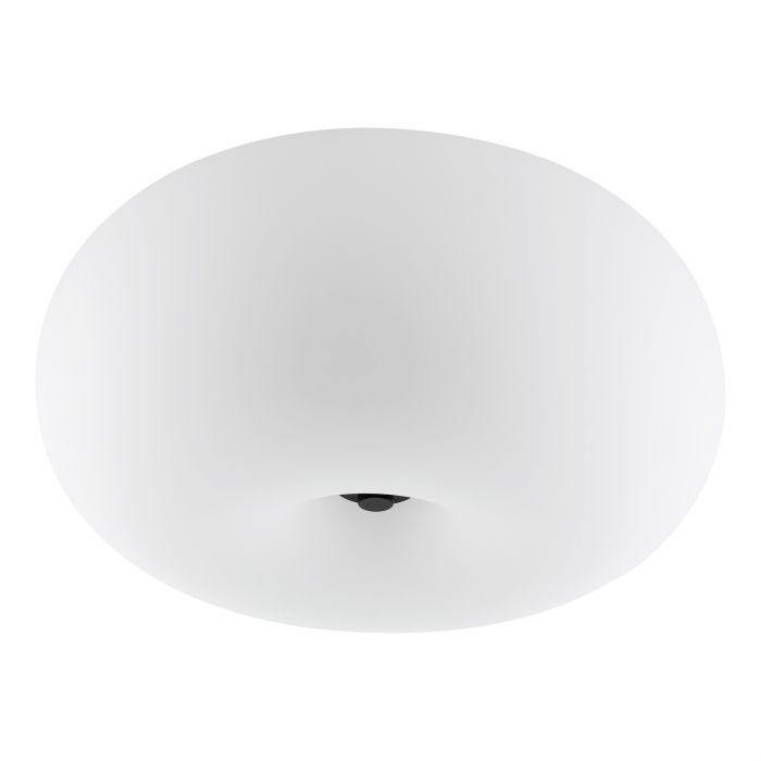 Black with Frosted Donut Shade Flush Mount - LV LIGHTING