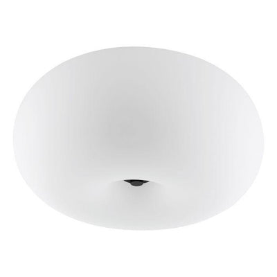 Black with Frosted Donut Shade Flush Mount - LV LIGHTING
