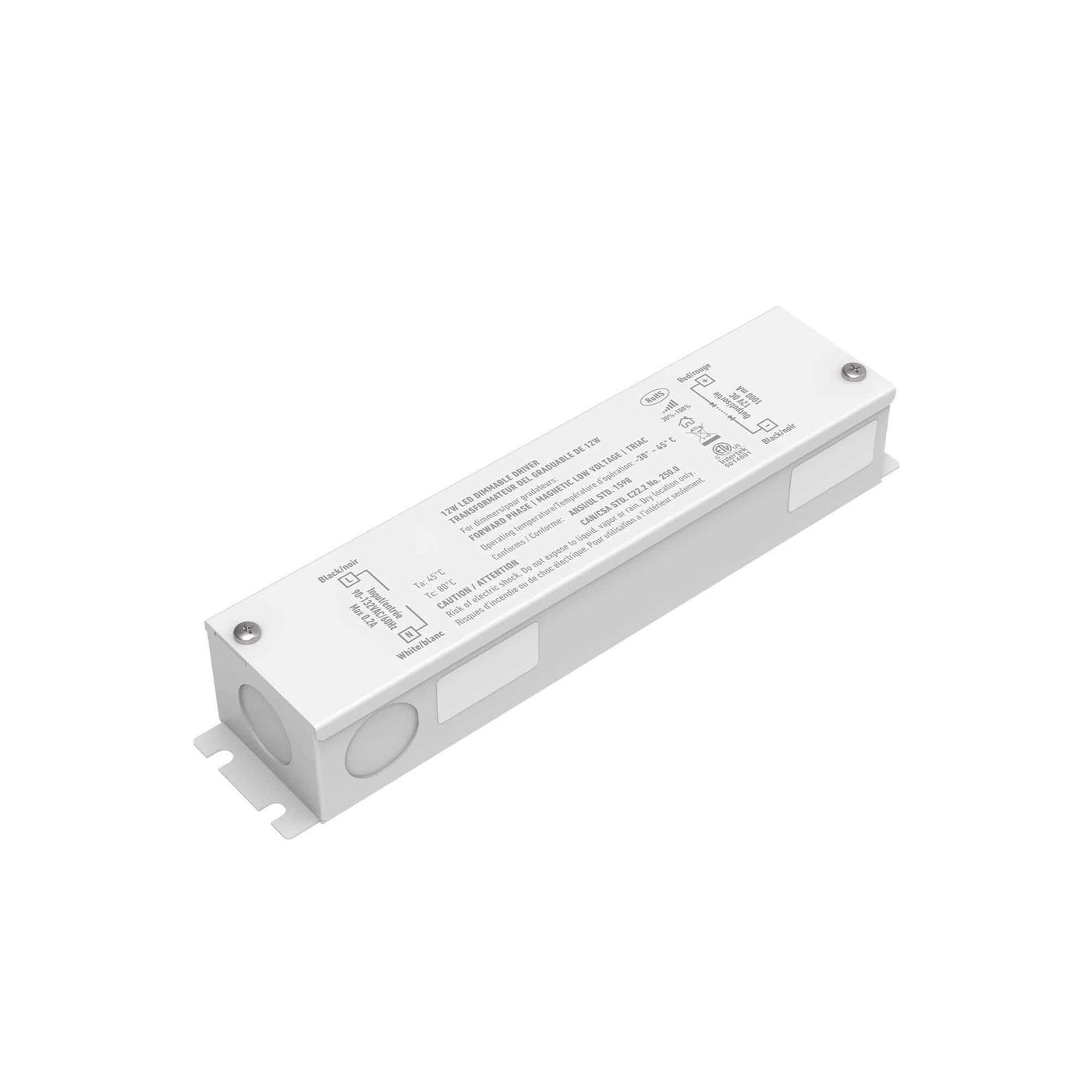 6W or 12W 12V DC Dimmable LED Hardwire Driver - LV LIGHTING