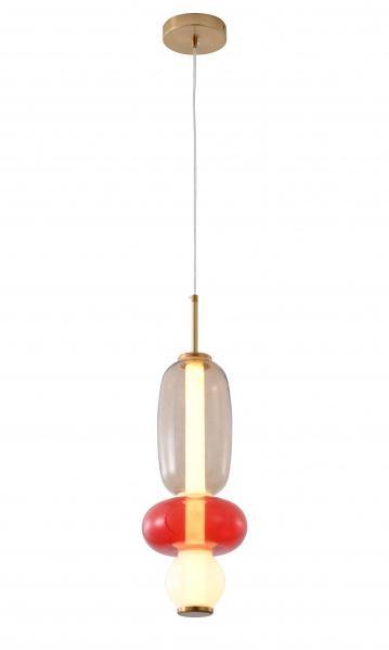 LED Gold Trim with Multiple Glass Shade Pendant - LV LIGHTING