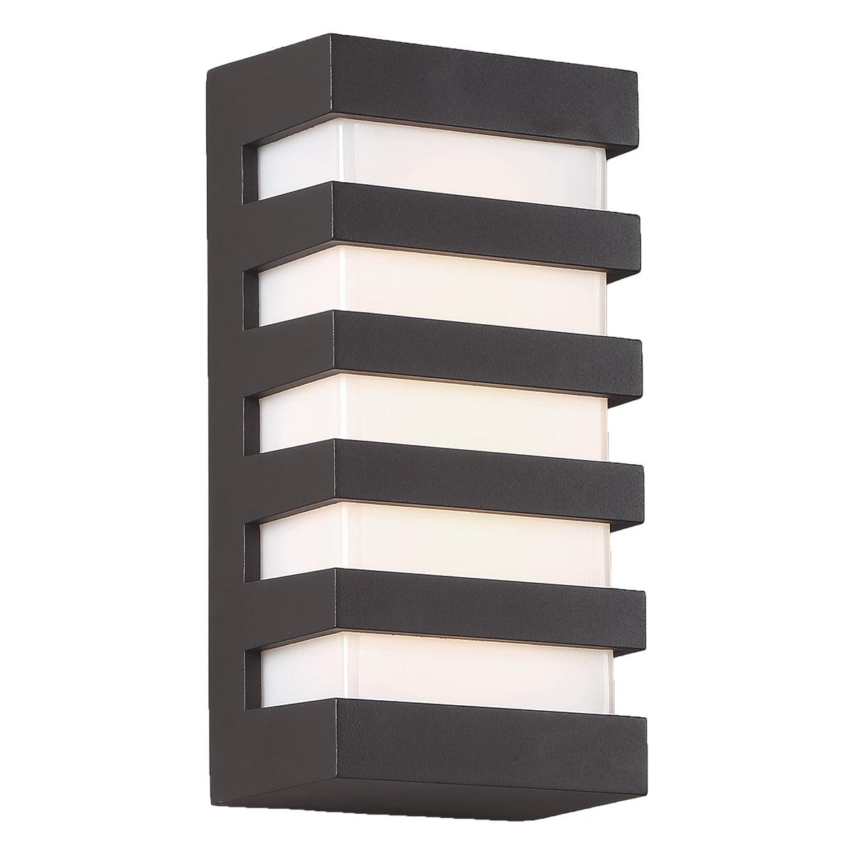 LED Bronze Aluminum Frame with Acrylic Diffuser Outdoor Wall Sconce - LV LIGHTING