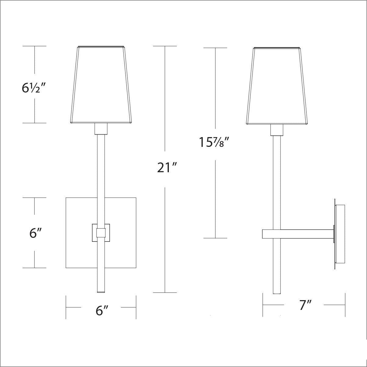 LED Aluminum Frame with Fabric Diffuser Wall Sconce - LV LIGHTING