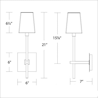 LED Aluminum Frame with Fabric Diffuser Wall Sconce - LV LIGHTING