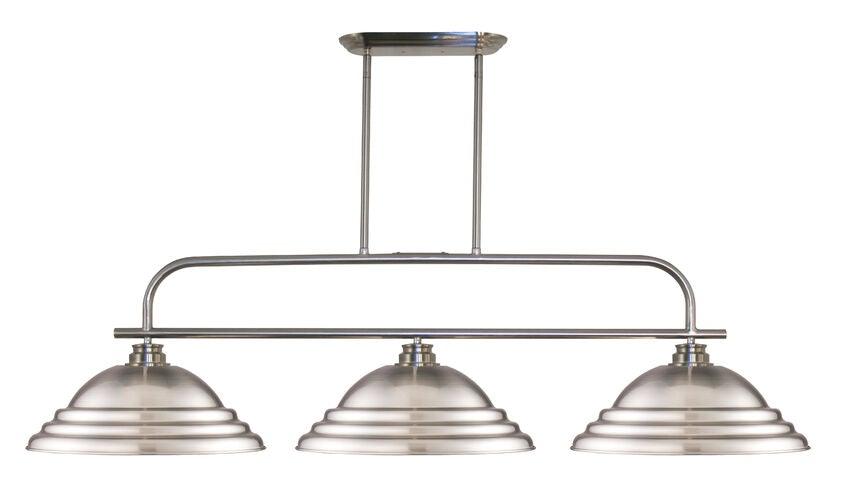Brushed Nickel with Stepped Shade Pendant - LV LIGHTING
