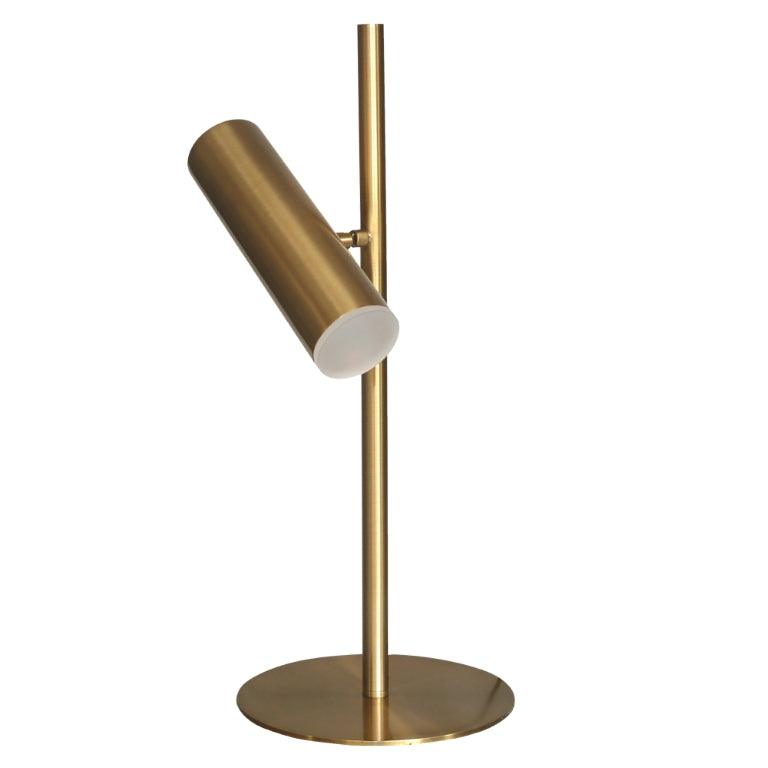 LED Steel Cylindrical Frame with Acrylic Diffuser Adjustable Table Lamp - LV LIGHTING