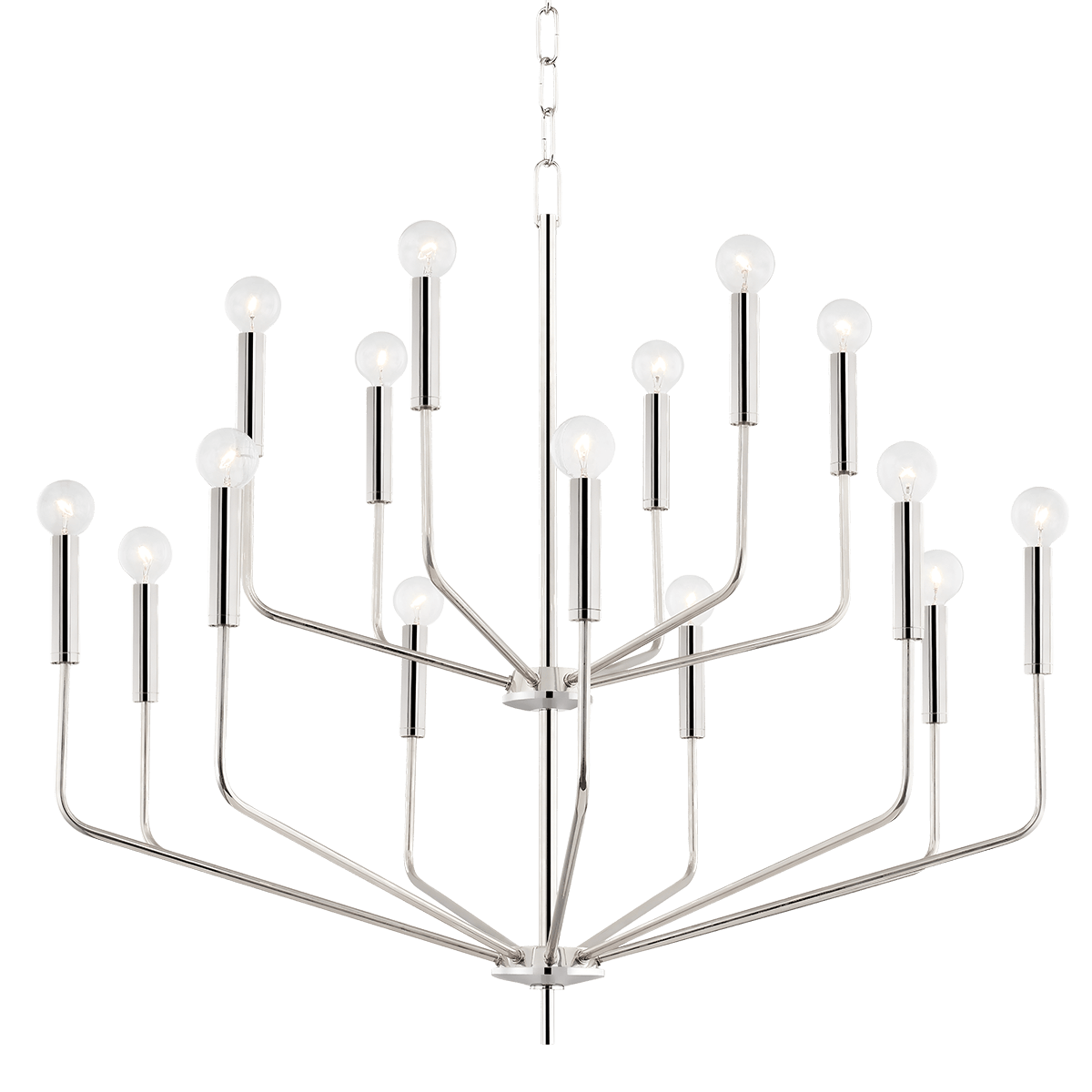 Steel with Up Arms 2 Tier Chandelier - LV LIGHTING