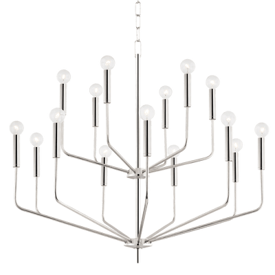 Steel with Up Arms 2 Tier Chandelier - LV LIGHTING