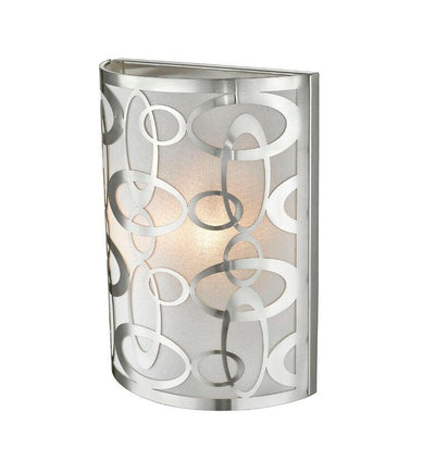 Steel with Frosted Elliptical Shade Wall Sconce - LV LIGHTING