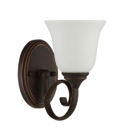 Mocha Bronze Frame with Glass Shade Wall Sconce - LV LIGHTING