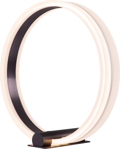 LED Deep Taupe Ring Frame with Acrylic Diffuser Table Lamp