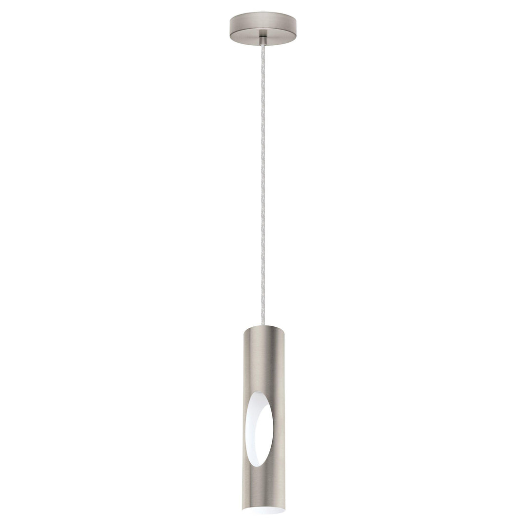 Satin Nickel with White Mini Pendant - LV LIGHTING