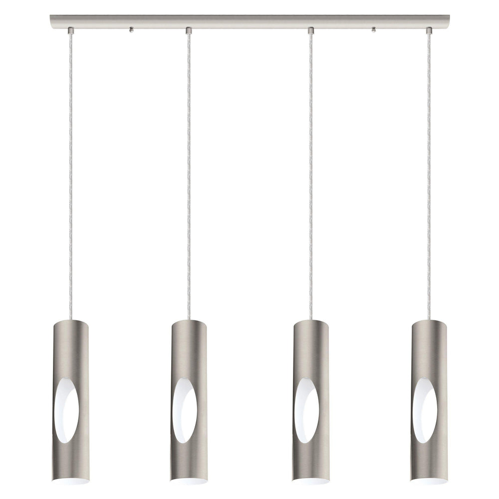 Satin Nickel with White Mini Pendant - LV LIGHTING