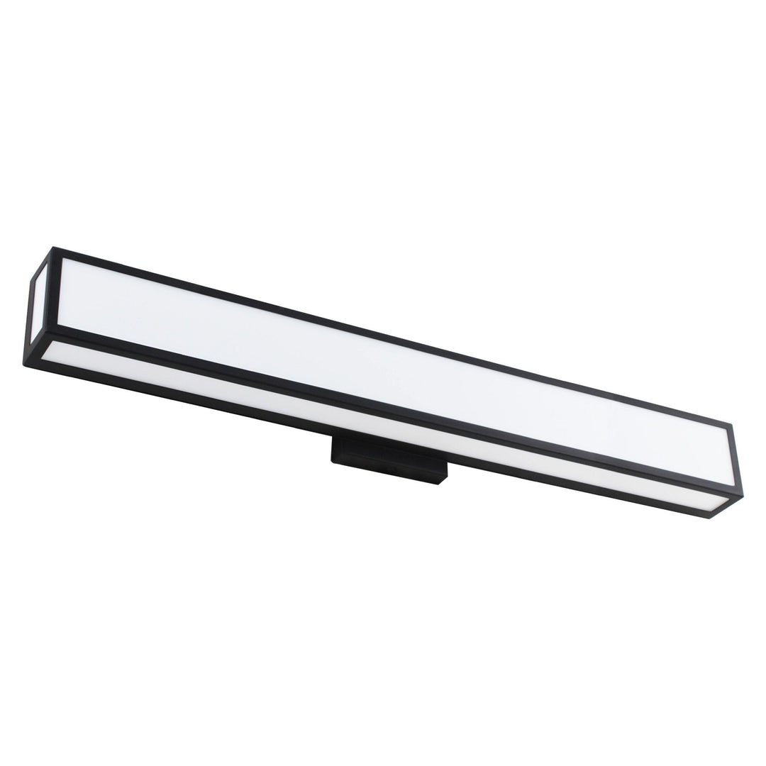 LED Black with Frosted Shade Vanity Light - LV LIGHTING
