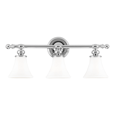Steel Arm with Opal Matte Glass Shade Vanity Light - LV LIGHTING