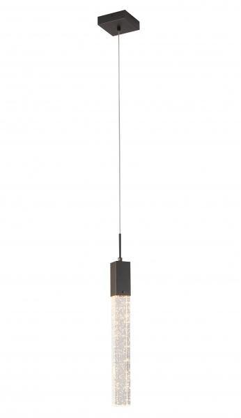 Steel with Clear Bubble Crystal Single Pendant - LV LIGHTING